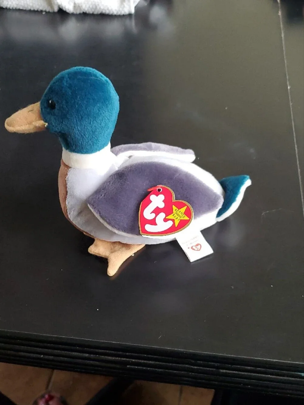 Ty Plush Duck Jake - Teal, Purple, White & Tan